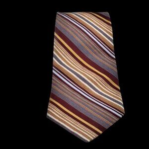 Paul Dione 100% Silk Tie Diagonal Stripe